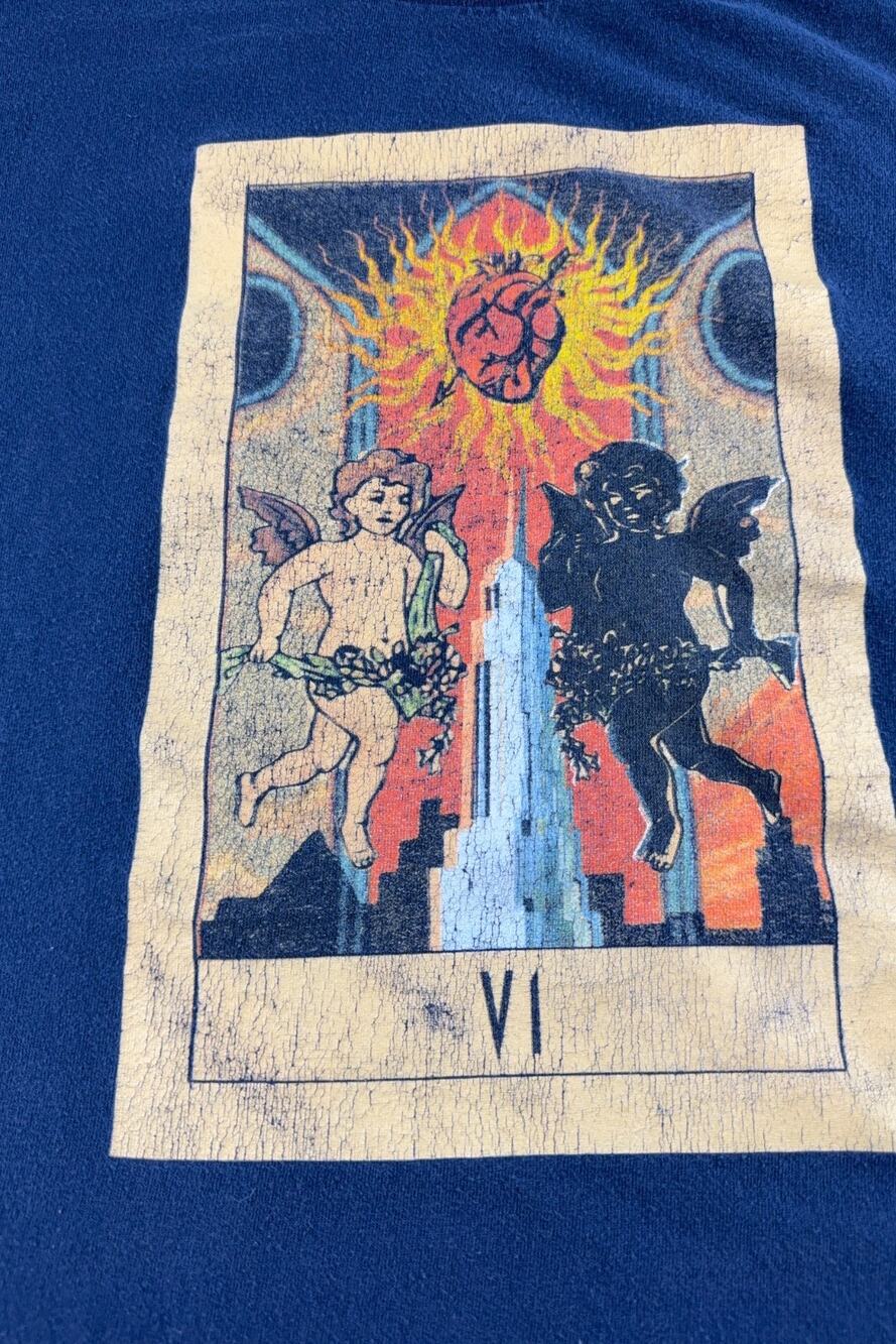 Smashing Pumpkins Spirits On Fire Tour 2022 Shirt XL Navy Tarot Band Tee